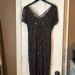 Pisarro Nights full length beaded gown